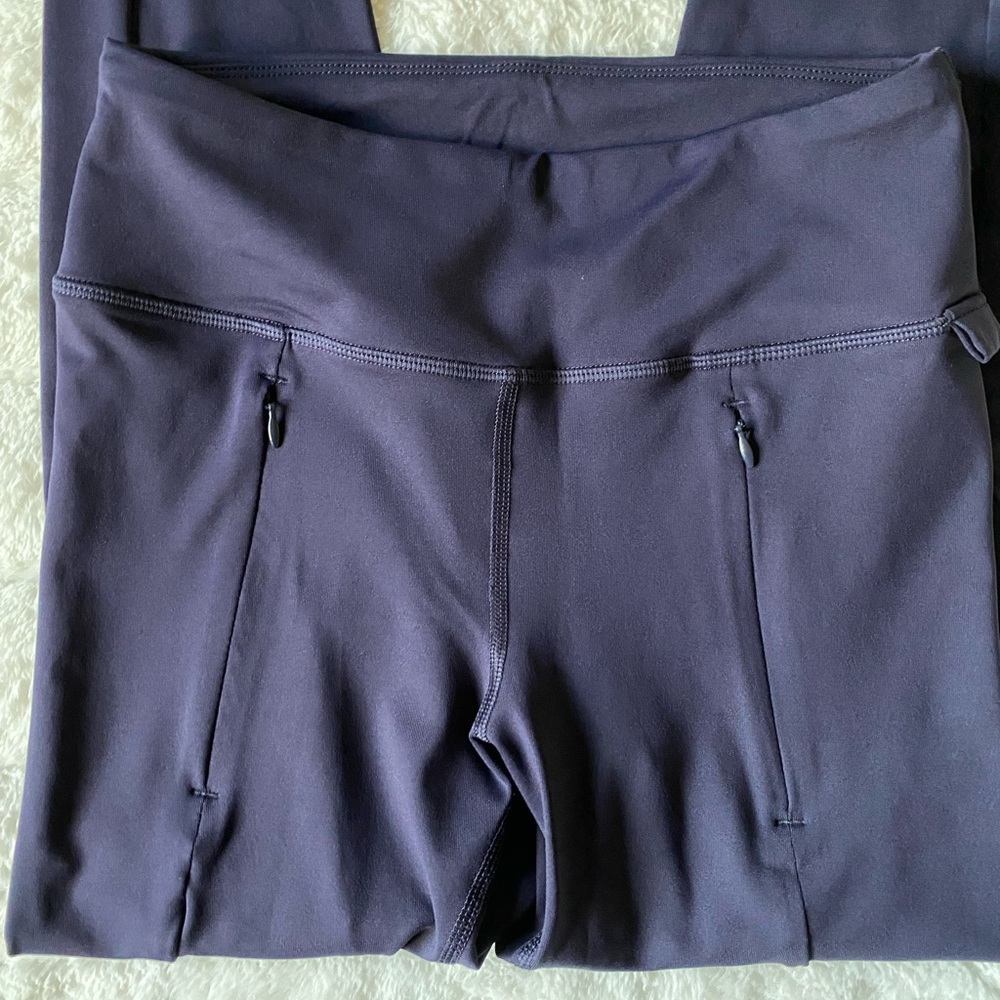 Navy Blue High-Waisted Leggings